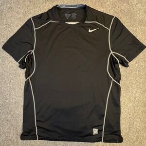 Nike Pro Combat Hypercool Fitted Training Shirt Mens XL Black Dri-FIT